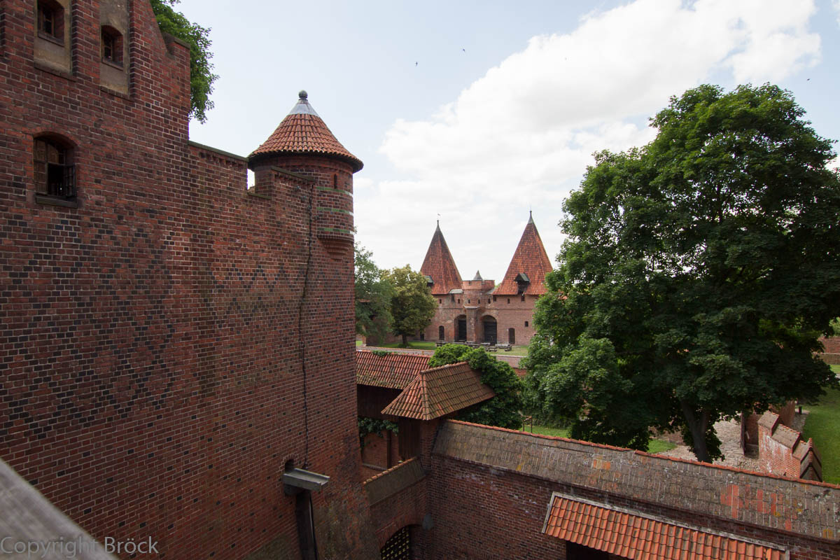 Malbork (Marienburg) vom Mittelschloss zum Hochschloss