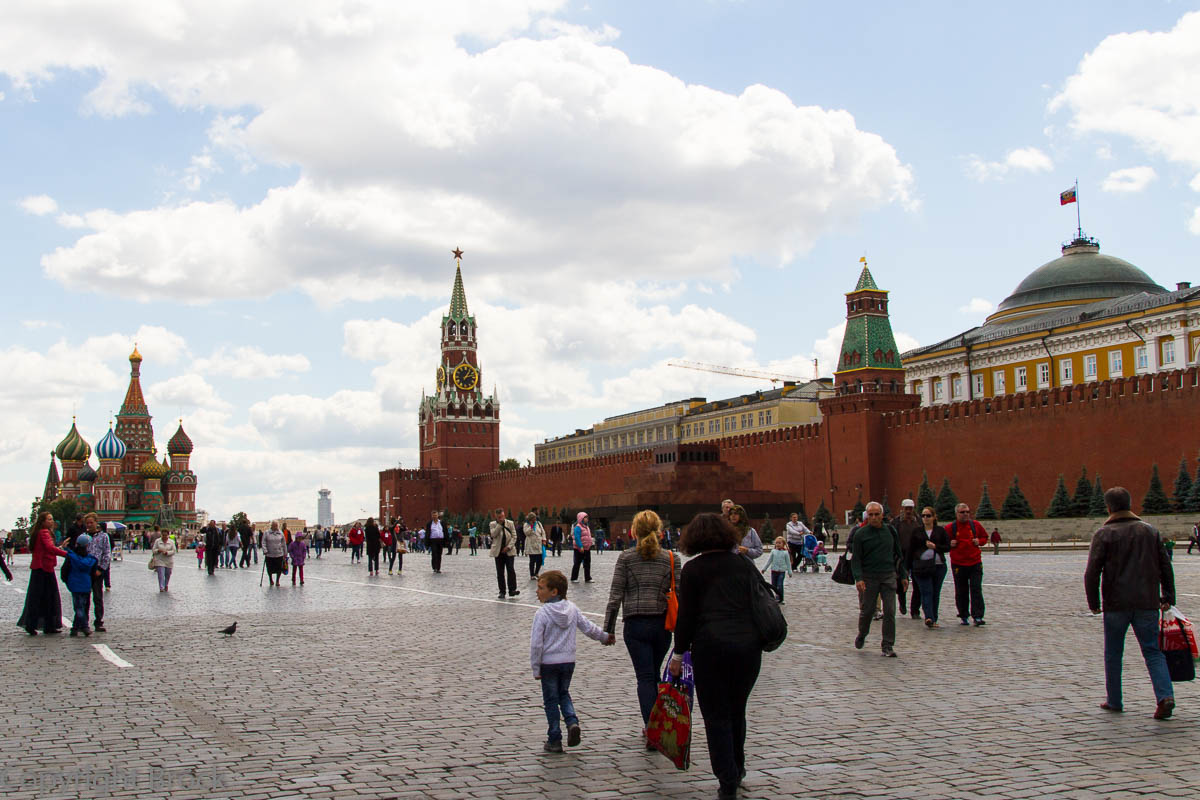 Roter Platz, Kreml-Mauer, Wassili-Blashenny-Kathedrale
